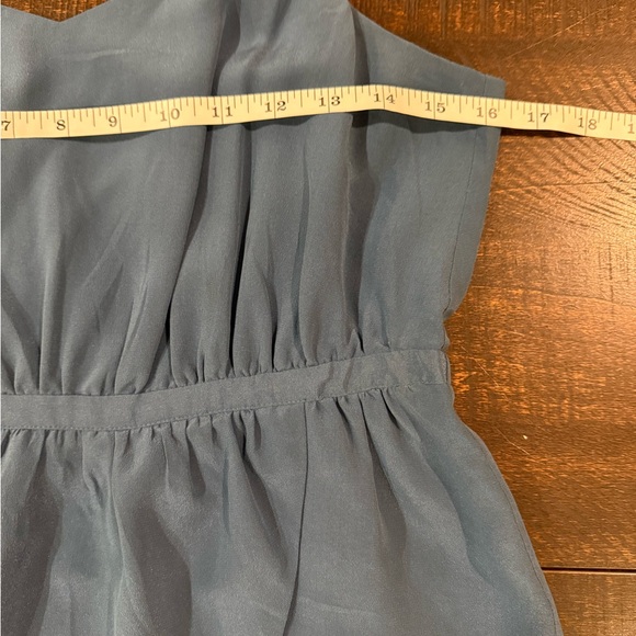 Madewell Silk Sandstar Dress Blue Hematite Wrap Tulip Mini Size 4 - Picture 7 of 9